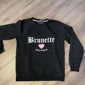 Brunette the Label x Juicy Couture Black Crewneck Sz M/L